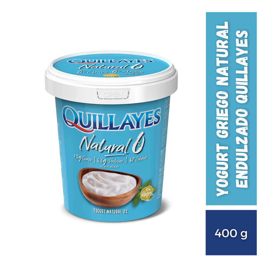 Yogurt Griego Natural Light Quillayes, 400g