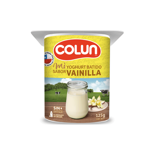 Yogurt Vainilla Colun, Pote 125g
