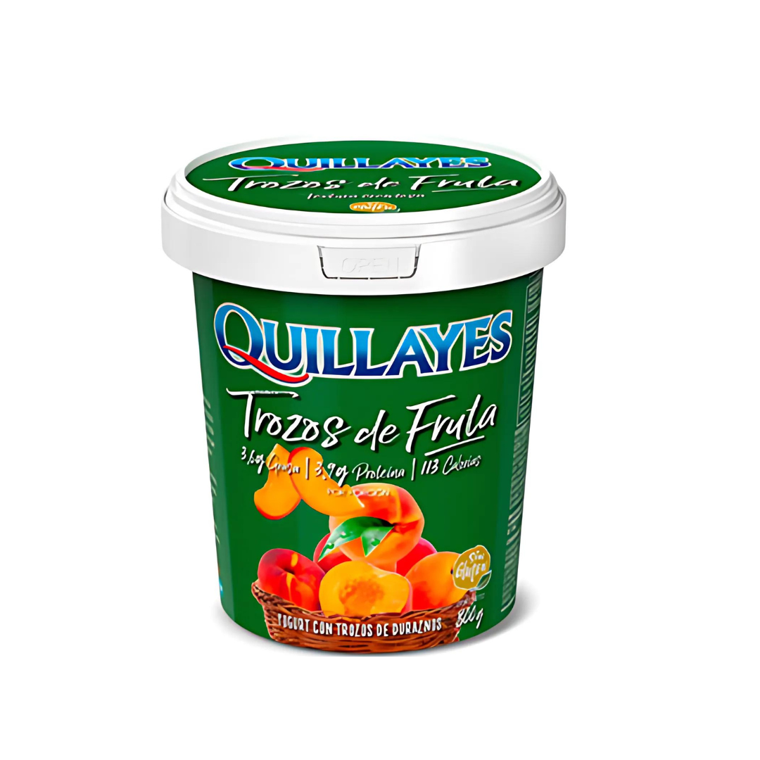 Yogurt Quillayes Trozos Durazno, 800g