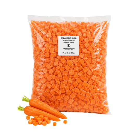 Zanahoria En Cubos Congelados, 1Kg