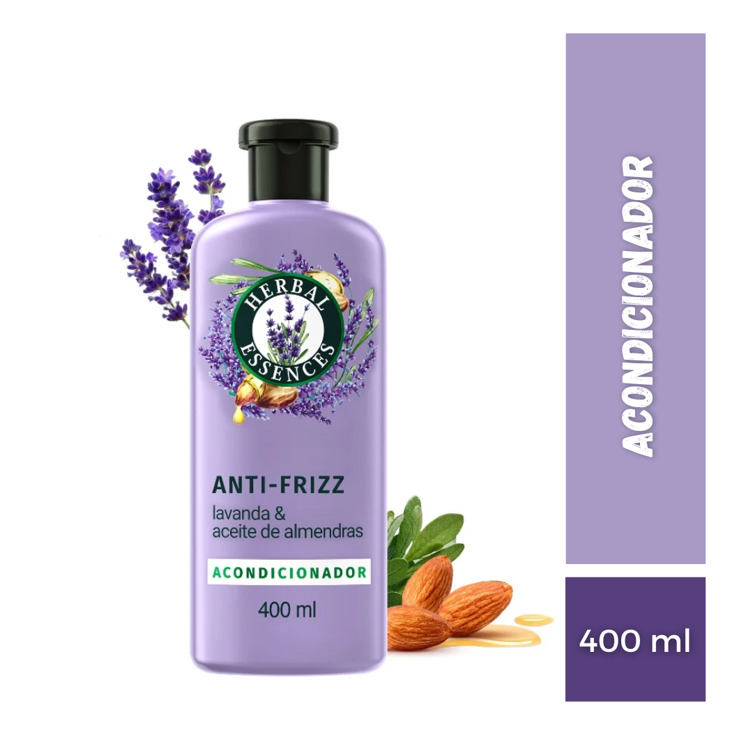 Acondicionador Lavanda y aceite de almendras Herbal Essences, 400ml