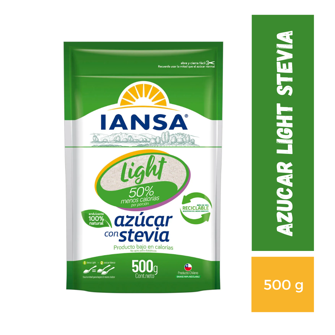 Azúcar Light Stevia Iansa, 500g