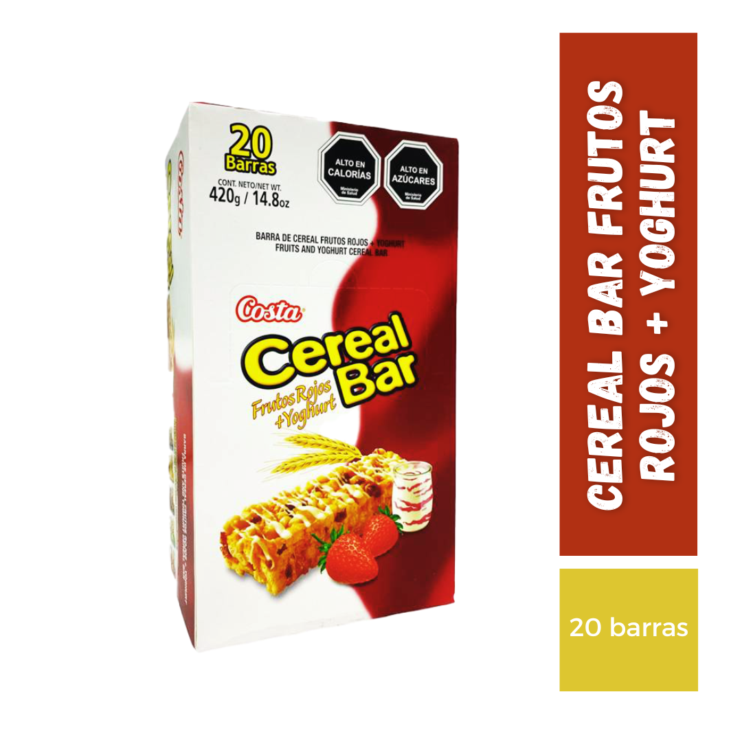 Cereal Bar Frutos Rojos Costa, 20u