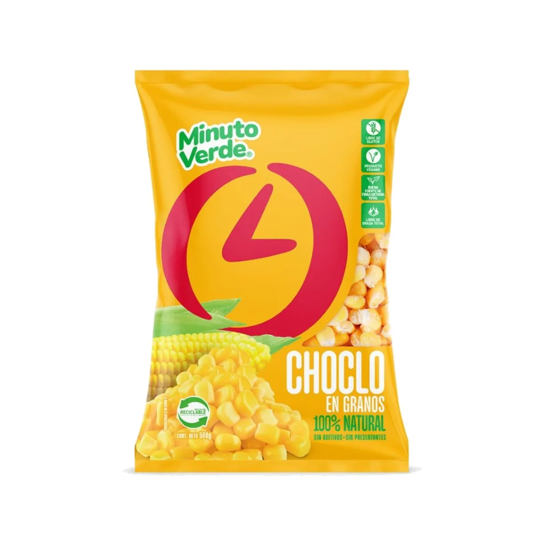 Choclo en Grano Congelado Minuto Verde, 500g