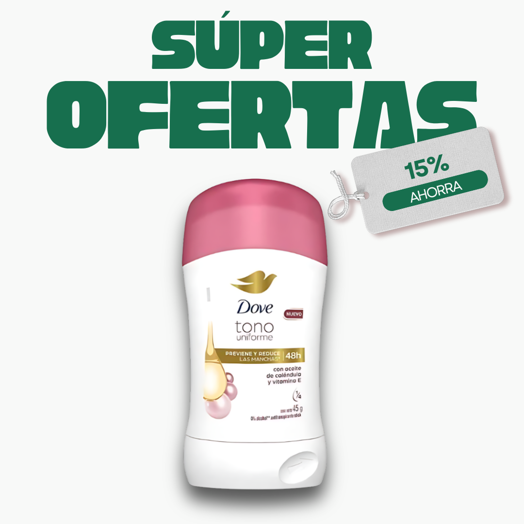 Desodorante Dove Tono Uniforme Rojo, 45g