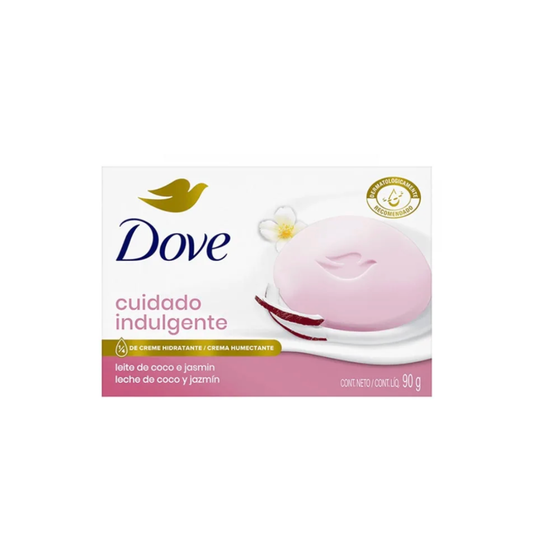 Jabon Dove Barra Coco y Jazmín Cuidado Indulgente, 90g