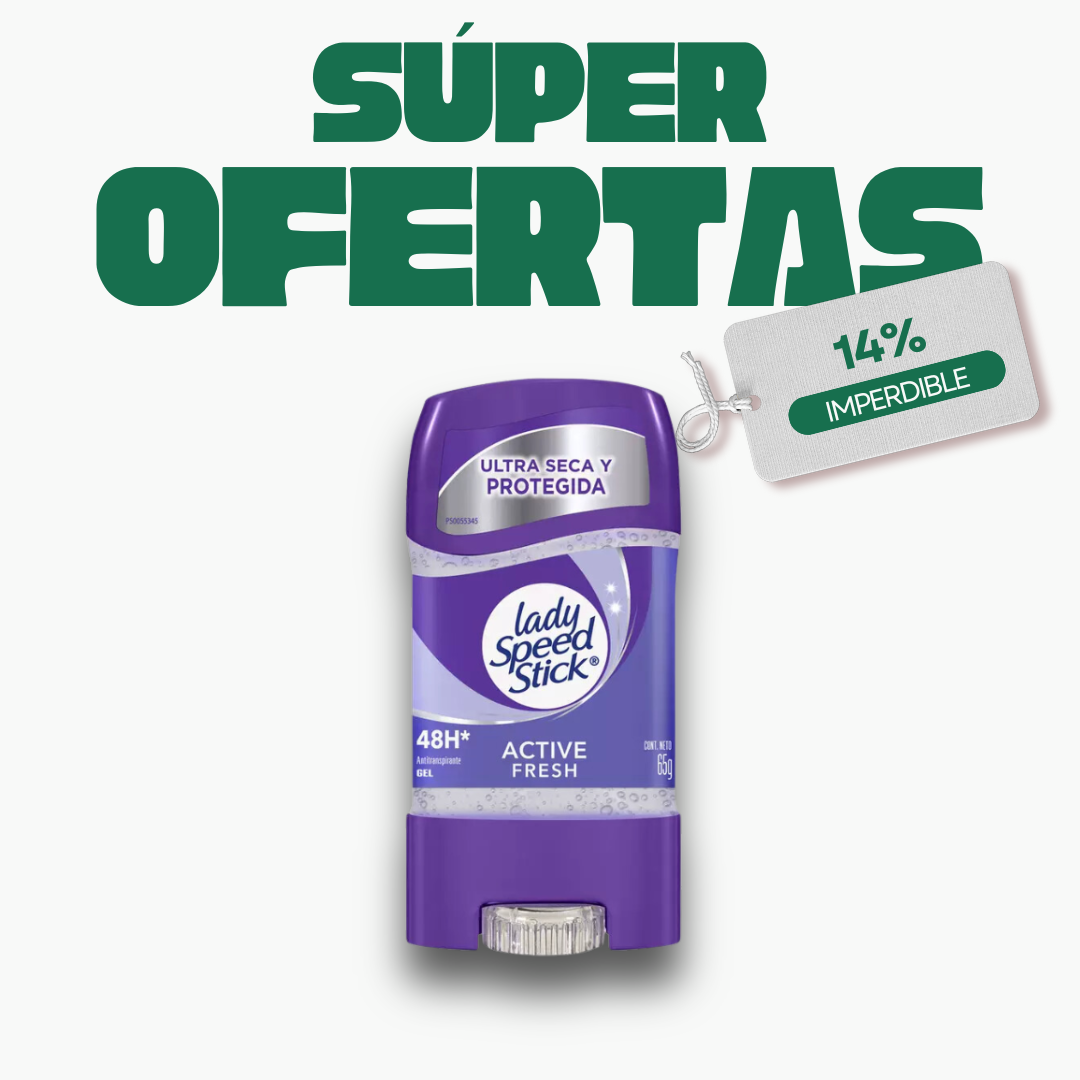 Lady Speed Stick Gel Active Mujer, 65g