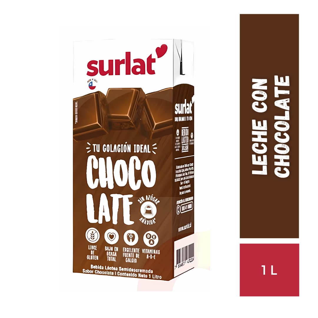 Bebida Lactea Sabor Chocolate Surlat, 1L