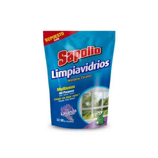 Limpia Vidrios Sapolio Recarga, 500ml