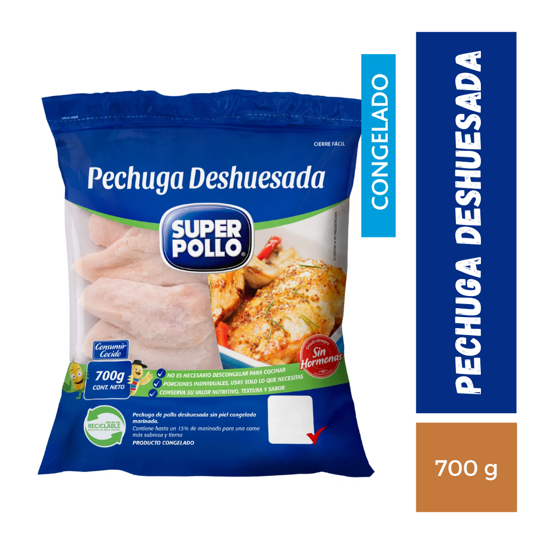 Pechuga Deshuesada Súper Pollo, 700g