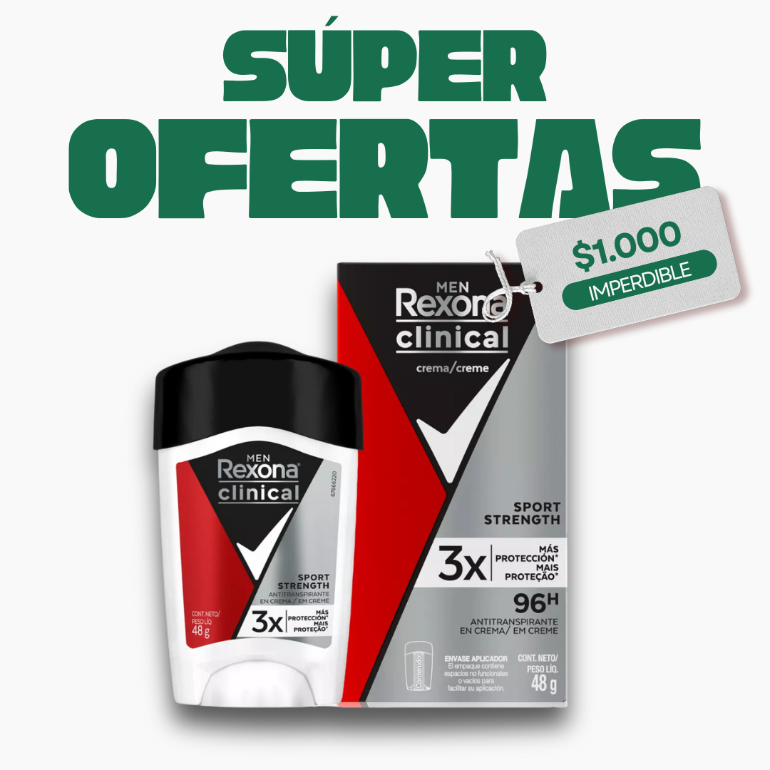 Rexona Clinical Sport Strength Hombre, 48g