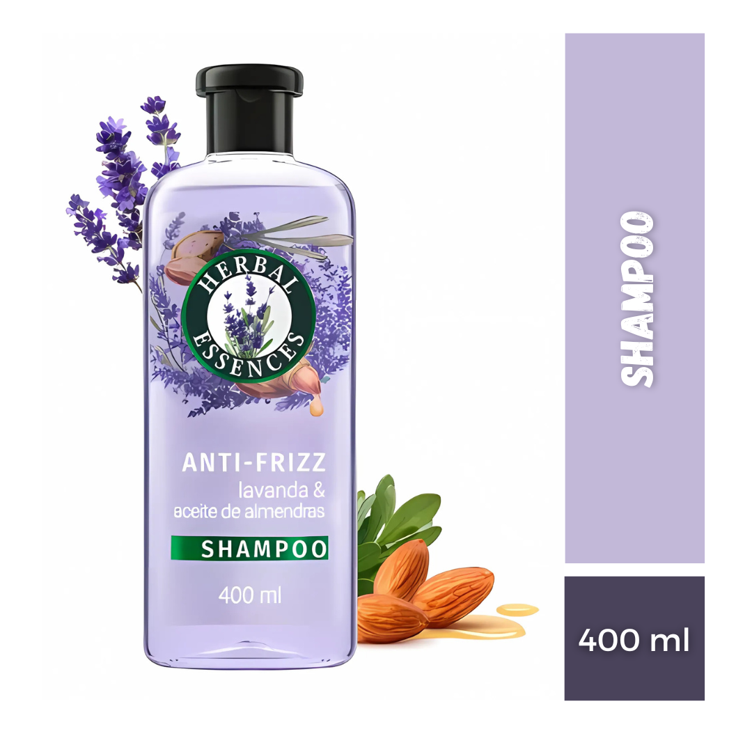 Shampoo Lavanda y aceite de almendras Herbal Essences, 400ml