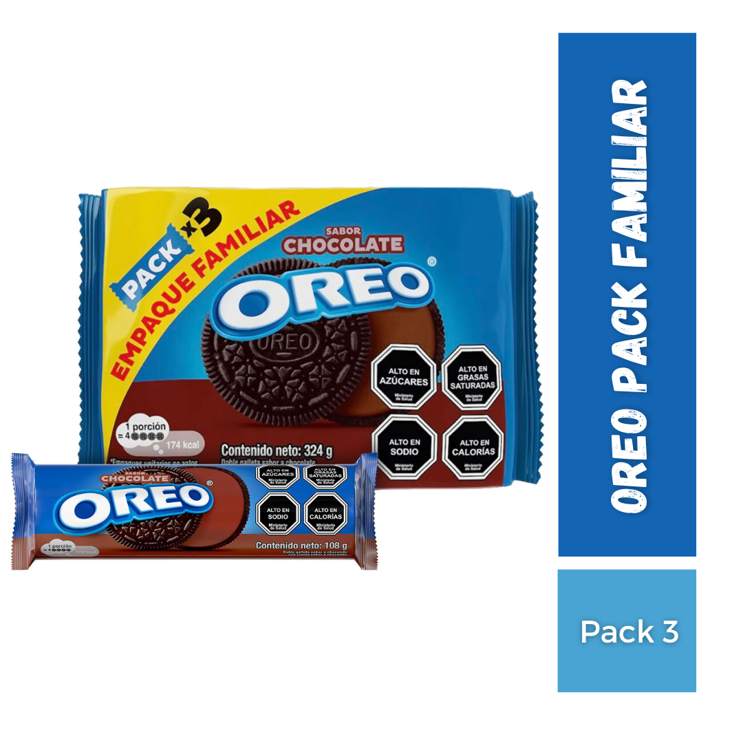 Oreo Chocolate Pack Familiar 3 u.