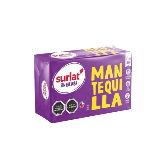 Mantequilla Sin Lactosa Con Sal Surlat, 200g