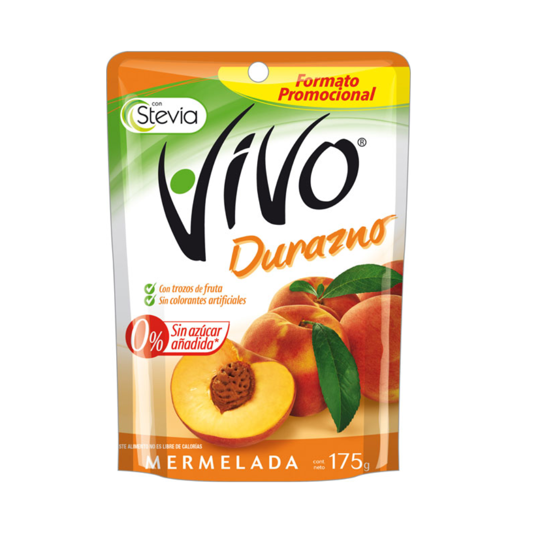 Mermelada Durazno Vivo 175g