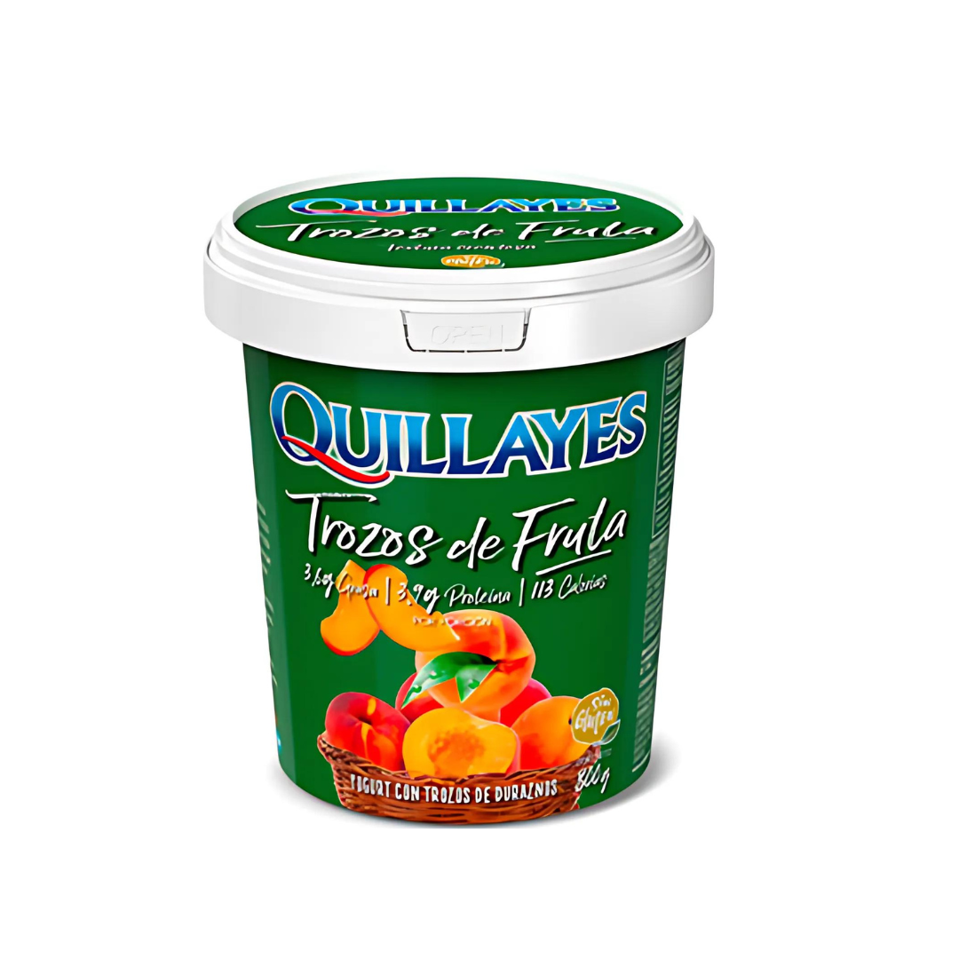 Yogurt quillayes 800g trozos durazno