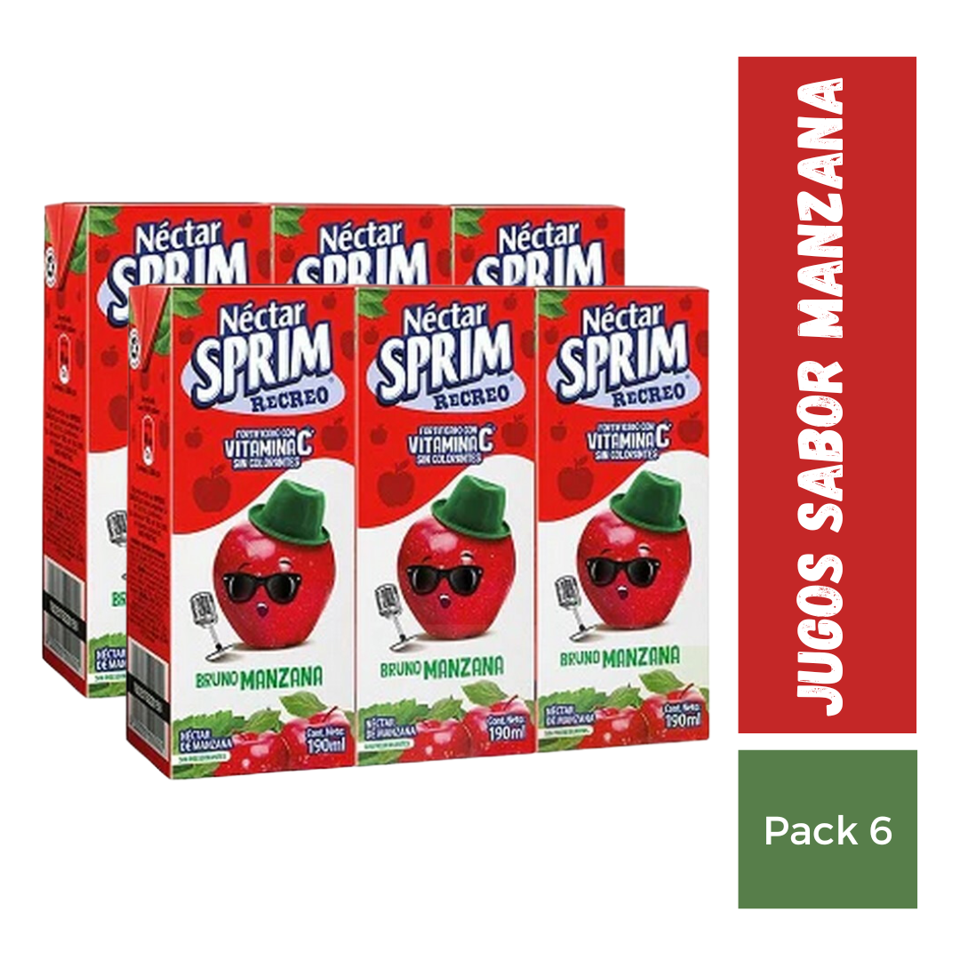 Jugo Sprim Manzana Pack 6