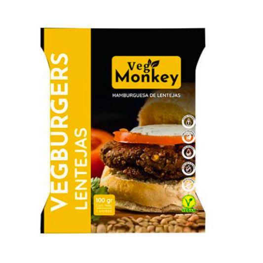 Hamburgesa de Lentejas Veg Monkey, 100g