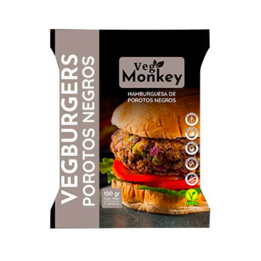 Hamburgesa de Porotos Negros Veg Monkey, 100g