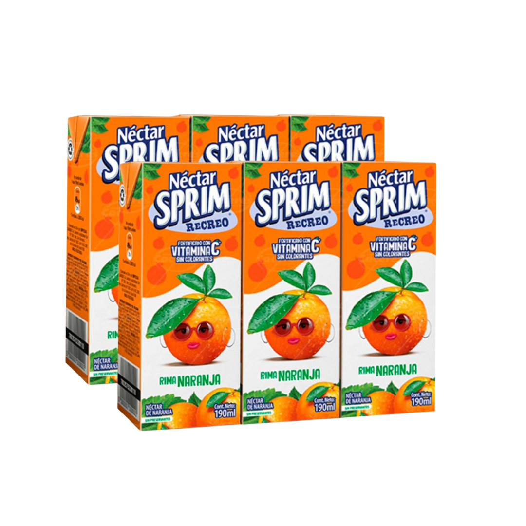 Jugo Sprim Naranja Pack 6