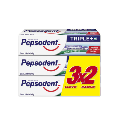 Pepsodent Triple+ 3x90g