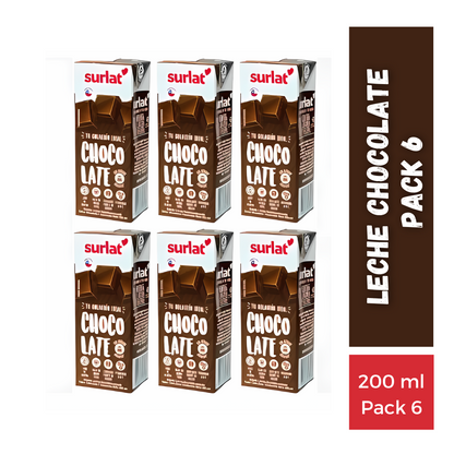 Bebida láctea chocolate pack 6 Surlat