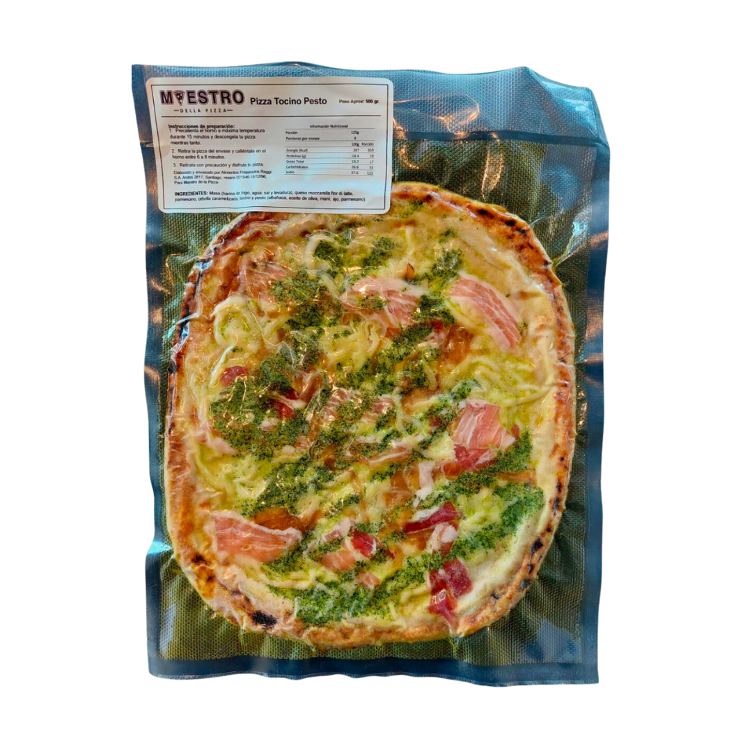 Pizza Tocino Pesto Artesanal