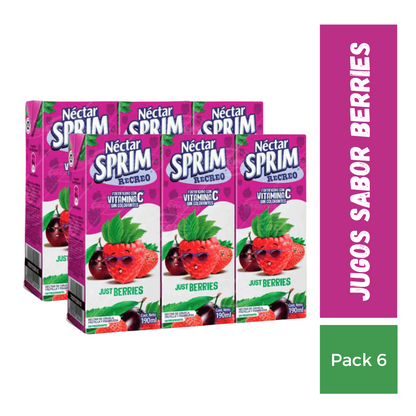 Jugo Sprim Berries Pack 6