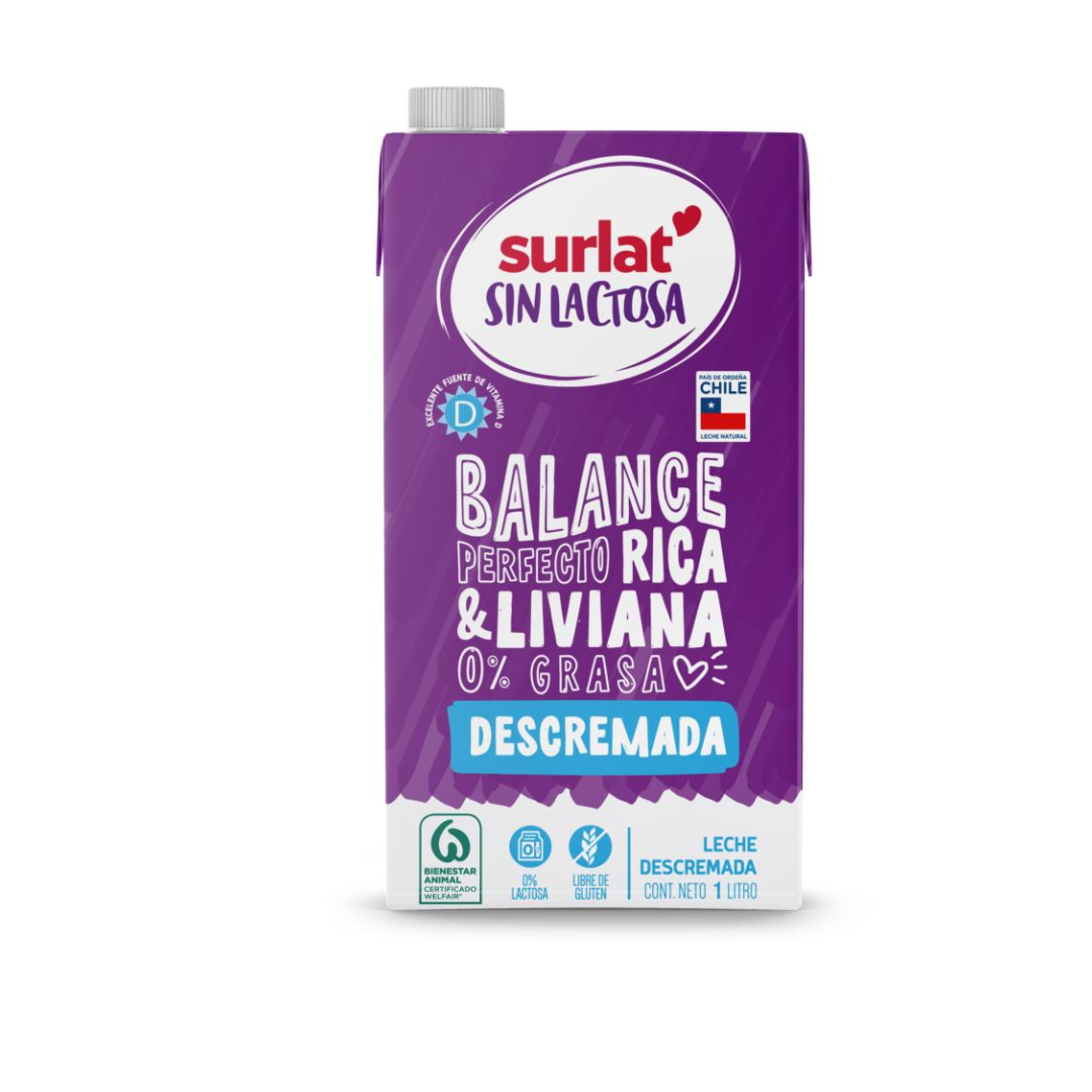 Leche Sin Lactosa Descremada 1L