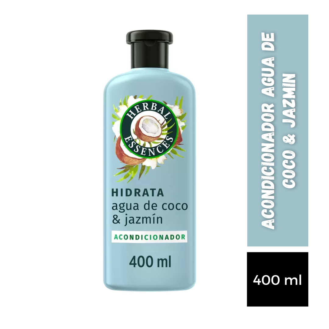 Acondicionador Agua De Coco & Jazmín Herbal Essences, 400ml