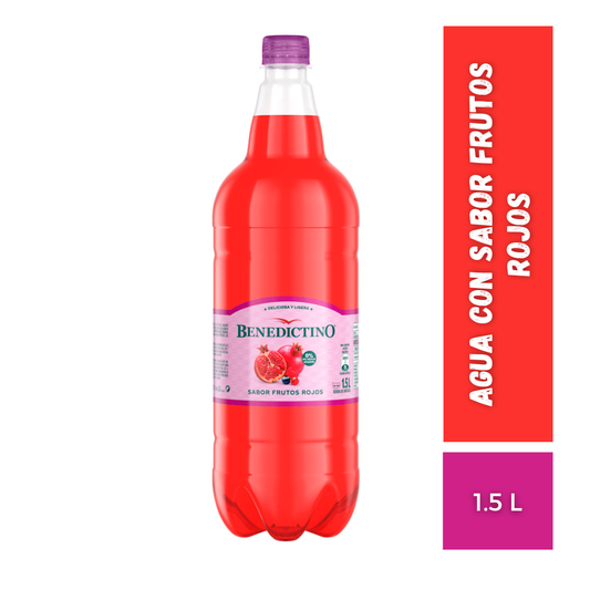 Agua Con Sabor Frutos Rojos Benedictino, 1.5L