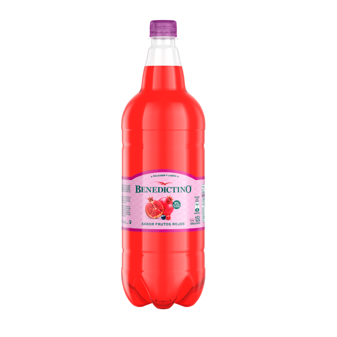 Agua Con Sabor Frutos Rojos Benedictino, 1.5L