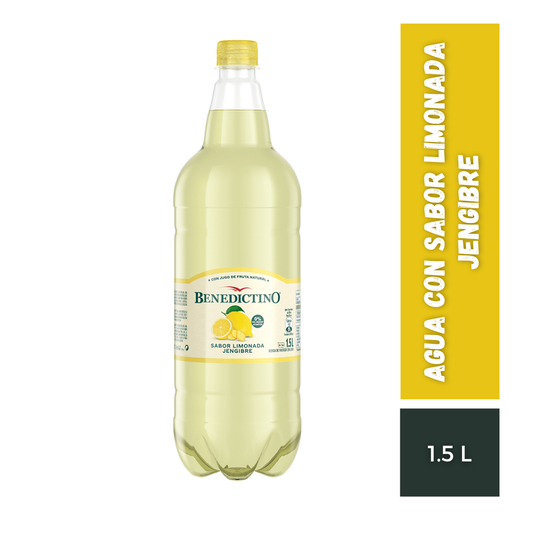 Agua Con Sabor Limonada Jengibre Benedictino, 1.5L