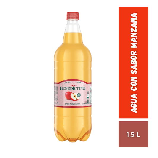 Agua Con Sabor Manzana Benedictino, 1.5L