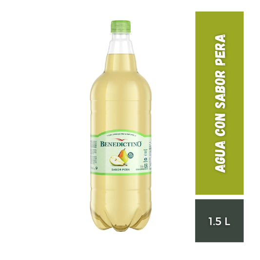 Agua Con Sabor Pera Benedictino, 1.5L