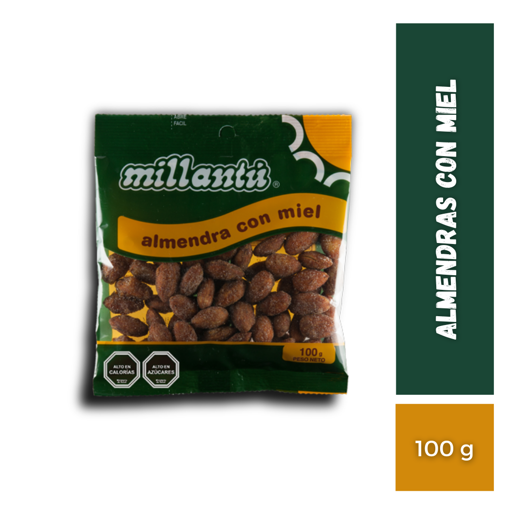 Almendras Con Miel Millantu, 100g