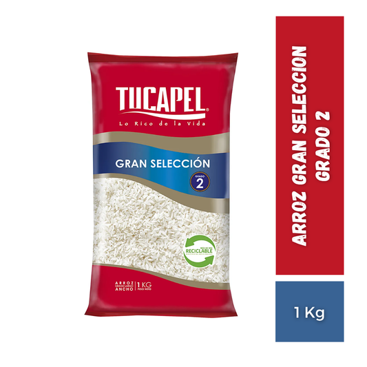 Arroz Gran Selección Grado 2 Tucapel, 1Kg