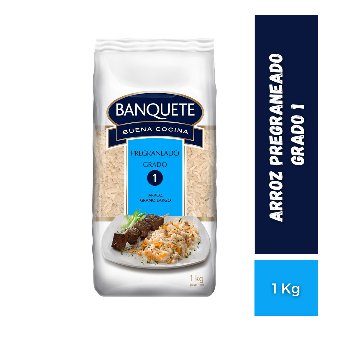 Arroz Pregraneado Grado 1 Banquete, 1Kg