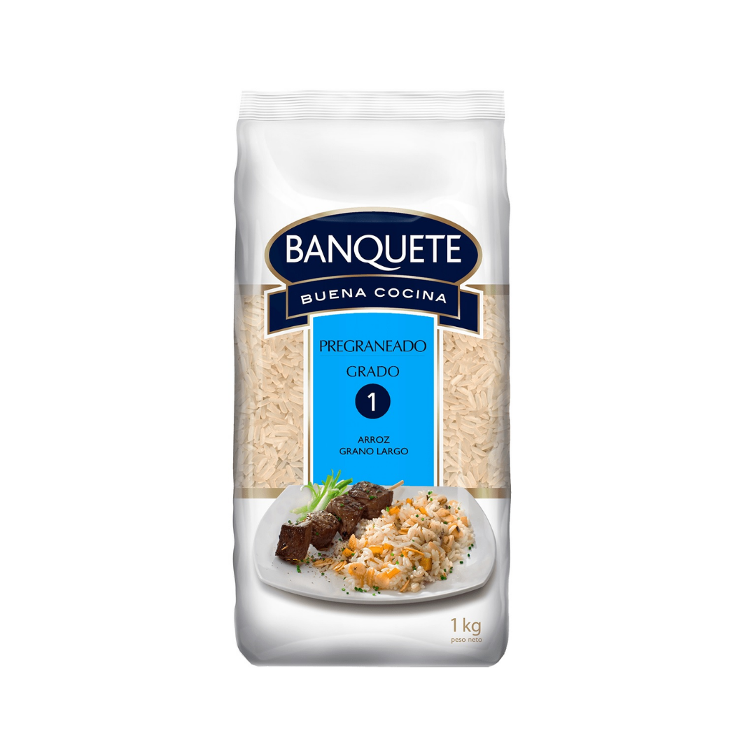 Arroz Pregraneado Grado 1 Banquete, 1Kg