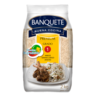 Arroz Premium Grado 1 Banquete, 2Kg