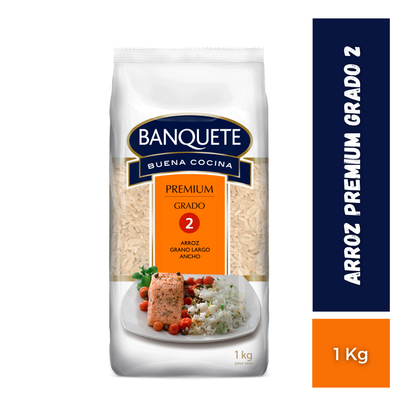 Arroz Premium Grado 2 Banquete, 1Kg