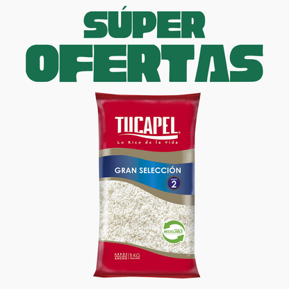 Arroz Gran Selección Grado 2 Tucapel, 1Kg