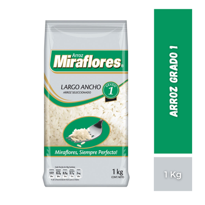 Arroz Grado 1 Miraflores, 1Kg