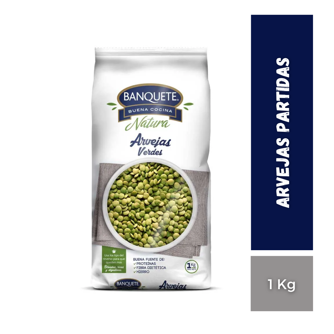 Arvejas Partidas Banquete, 1Kg