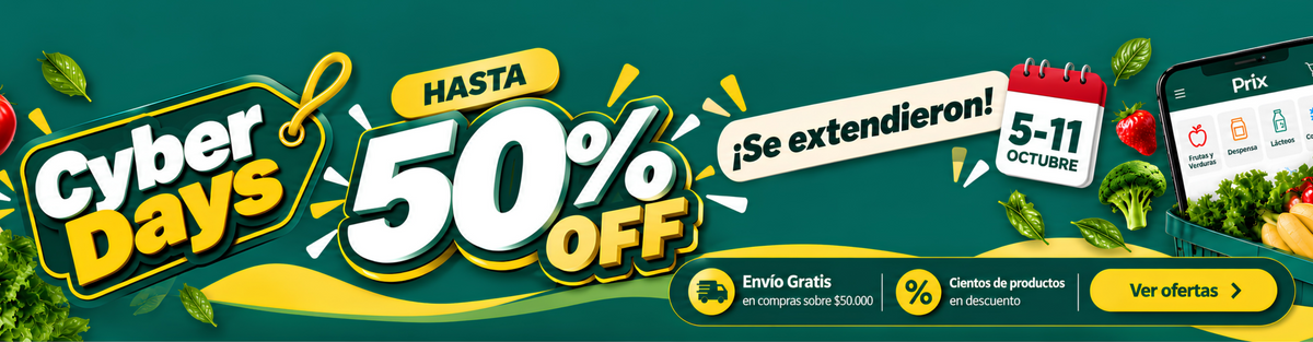 Cyber Days · hasta 50% off