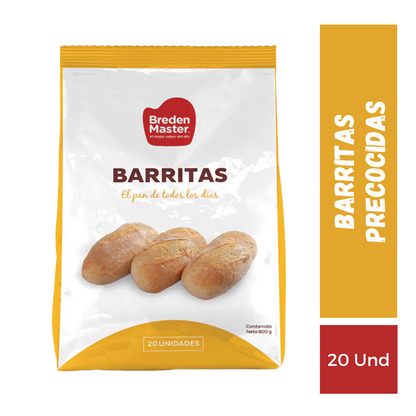 Pan Barrita Precocido Breden Master, 20u