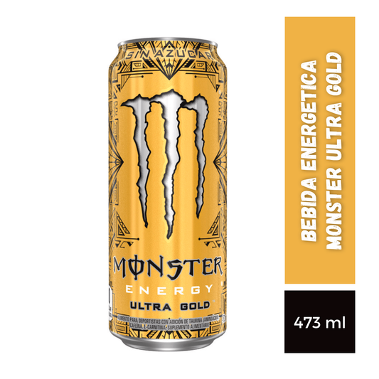 Bebida Energetica Monster Ultra Gold, 473ml