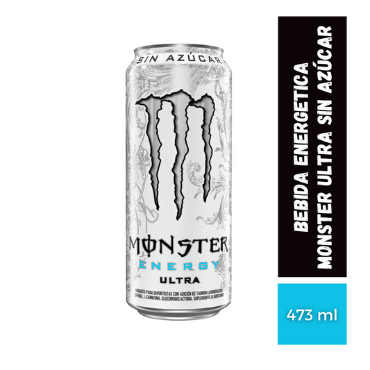 Bebida Energetica Monster Ultra Sin Azúcar, 473ml