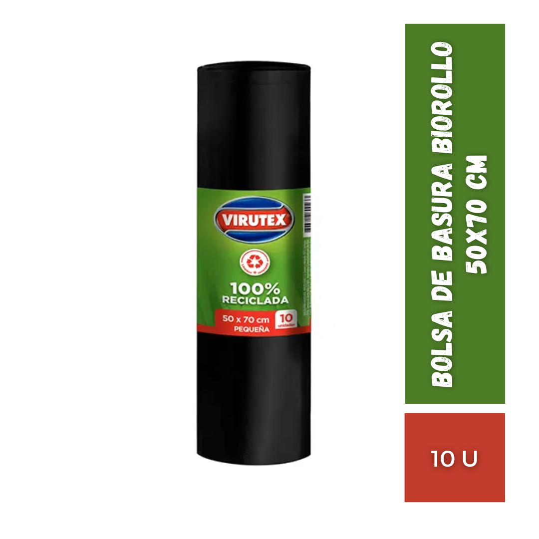 Bolsa De Basura Biorollo 50x70 Virutex, 10u