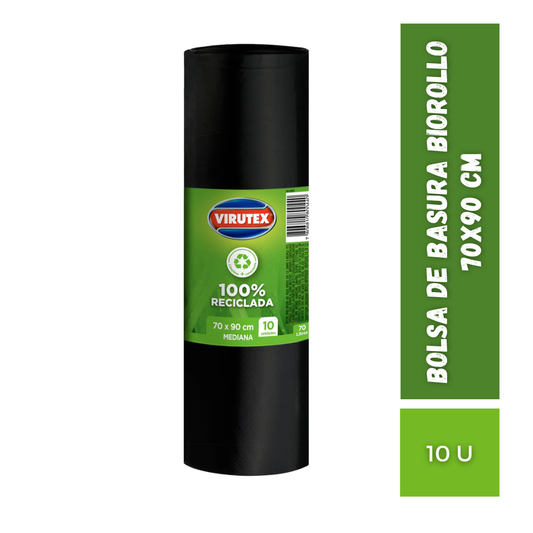 Bolsa De Basura Biorollo 70x90 Virutex, 10u